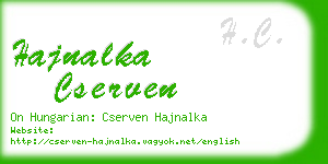 hajnalka cserven business card